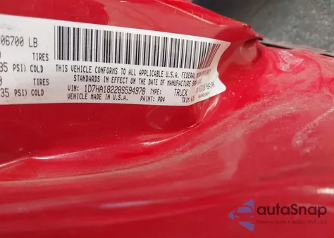 2008 Dodge Ram 1500 Slt z USA, uszkodzony, nr VIN 1D7HA18228S594978